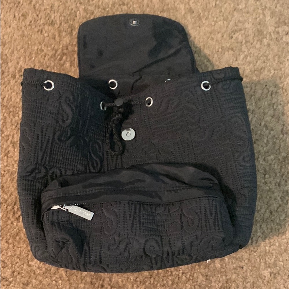 Steve Madden Black Textured Backpack